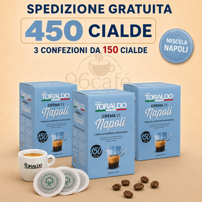 450 CIALDE - Caffè Toraldo - TUTTE LE MISCELE - Cremosa, Classica, Decaffeinata, Arabica, Crema di Napoli e Forte&Cremosa | MAXI SCORTA