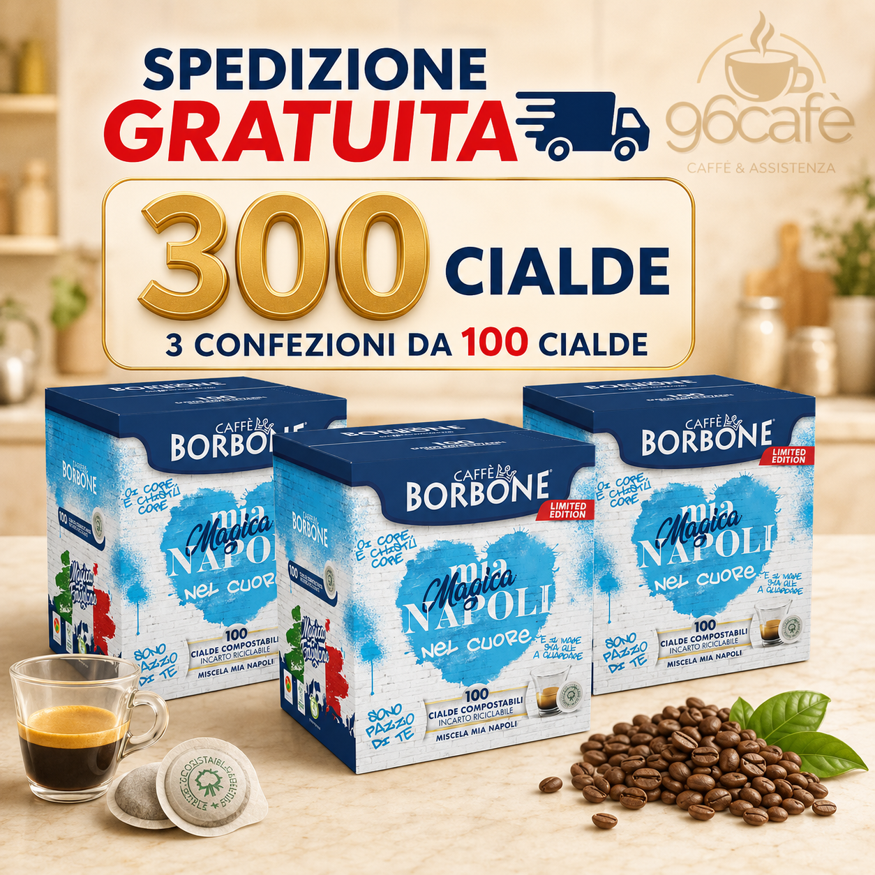300 CIALDE - Caffè Borbone – Mia Napoli Limited Edition | MAXI SCORTA