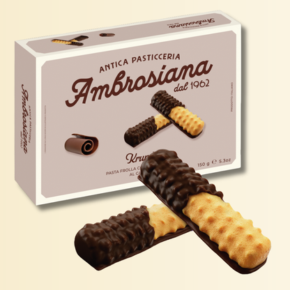 Biscotti KRUMI' al Cacao, Ricetta Tradizionale - Ambrosiana confezione da 150g