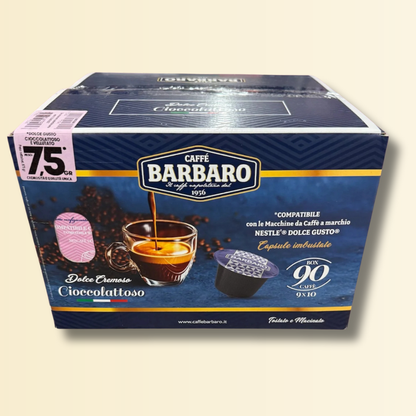 90 Capsule DOLCEGUSTO - Caffè Barbaro | Miscela ROSA (9 Confezioni da 10 Capsule)