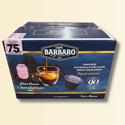 90 Capsule DOLCEGUSTO - Caffè Barbaro | Miscela ROSA (9 Confezioni da 10 Capsule)
