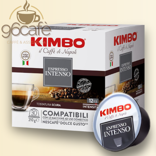 Kimbo Intenso Capsule Compatibili DOLCEGUSTO – Caffè Espresso Forte e Corposo | Confezioni da 16 o 30 Capsule