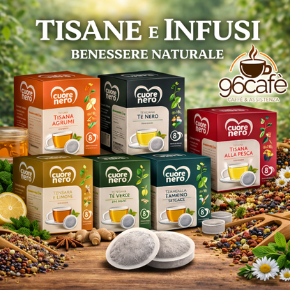 Tisane e Infusi in CIALDE - Vari Gusti – Confezioni da 8 Cialde – Selezione Aromi Fruttati e Rilassanti
