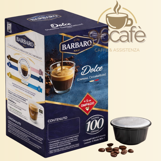 100 Capsule DOLCEGUSTO - Caffè Barbaro | Miscela BLU (10 Confezioni da 10 Capsule)