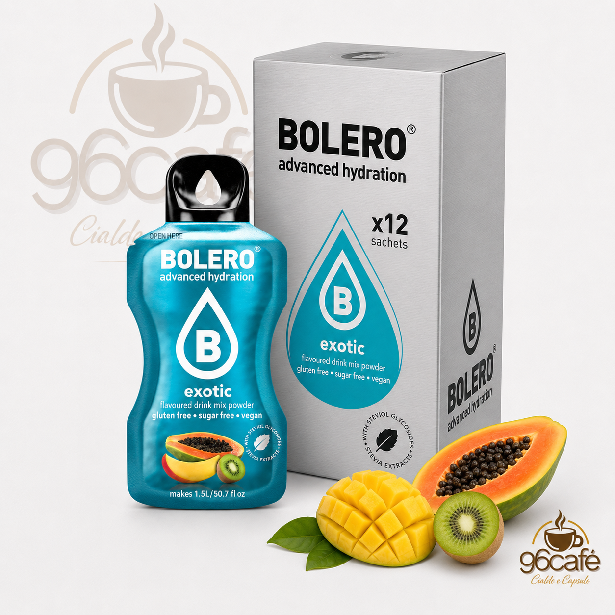Bolero Drink 12 Bustine da 9g – Insaporitore per Acqua Senza Zucchero, Senza Glutine e Vegano| Gusti assortiti