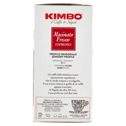 Kimbo Macinato Fresco Espresso Capsule Compatibili Lavazza A Modo Mio® – 40 Capsule | Intensità 11/13, Tostatura Scura