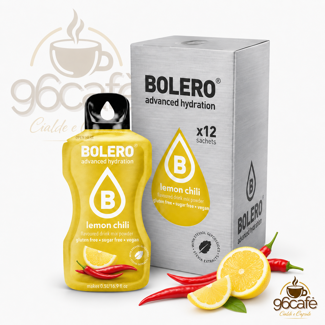 Bolero Drink 12 Bustine da 9g – Insaporitore per Acqua Senza Zucchero, Senza Glutine e Vegano| Gusti assortiti