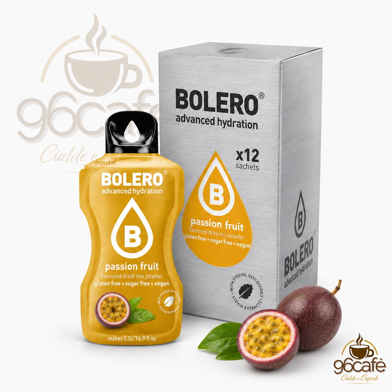 Bolero Drink 12 Bustine da 9g – Insaporitore per Acqua Senza Zucchero, Senza Glutine e Vegano| Gusti assortiti