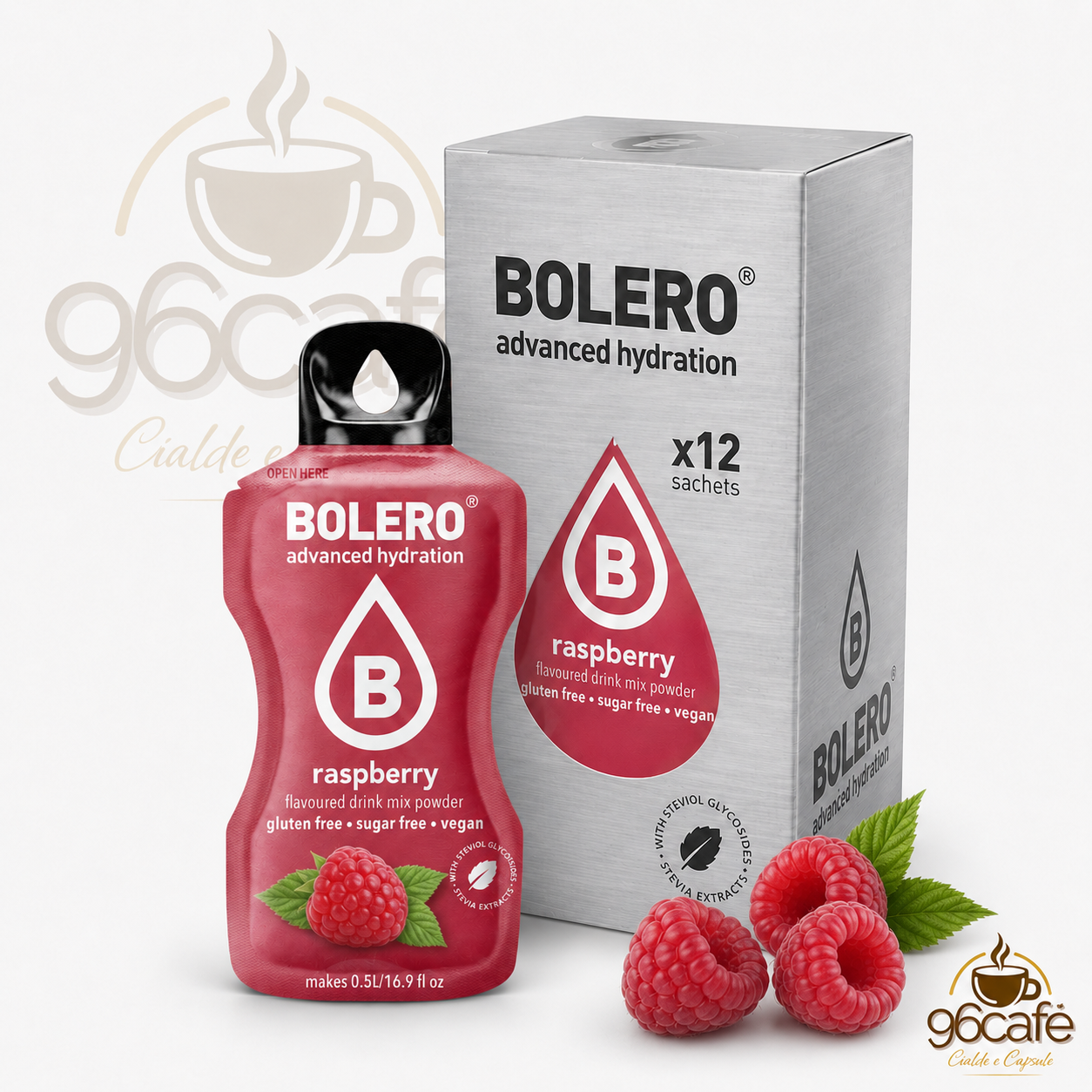 Bolero Drink 12 Bustine da 9g – Insaporitore per Acqua Senza Zucchero, Senza Glutine e Vegano| Gusti assortiti