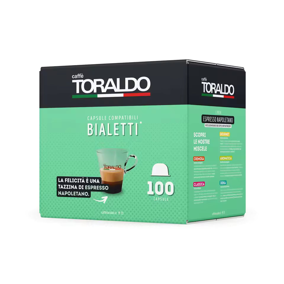 BIALETTI 100 Capsule - Caffè Toraldo - Miscela CLASSICA