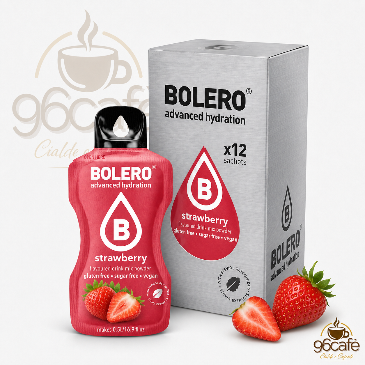 Bolero Drink 12 Bustine da 9g – Insaporitore per Acqua Senza Zucchero, Senza Glutine e Vegano| Gusti assortiti