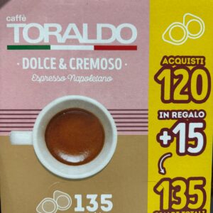 135 Cialde (120 + 15 in Omaggio) Caffè Toraldo – Dolce & Cremoso – Espresso Napoletano
