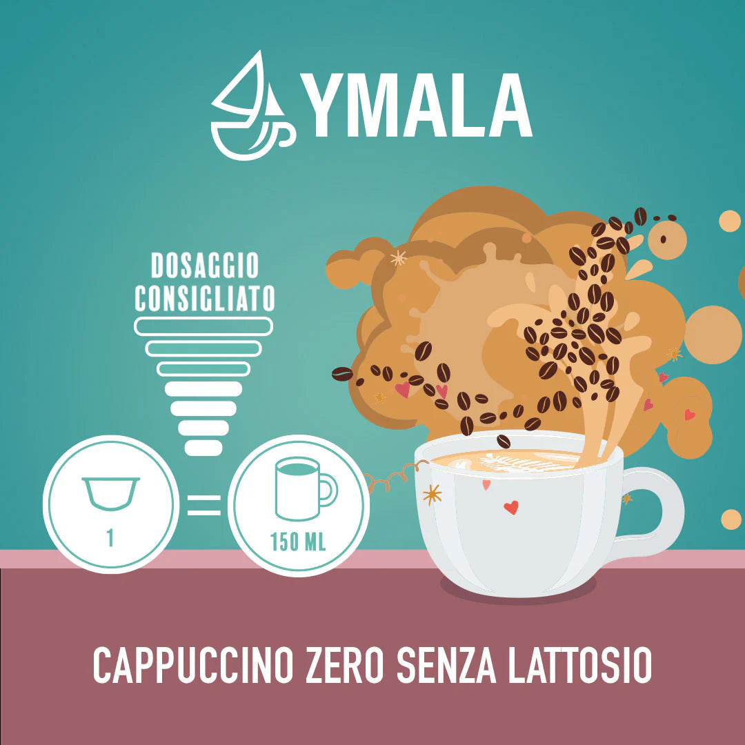 DOLCEGUSTO SENZA LATTOSIO - Ymala - Cappuccino, Ginseng e Frutti di Bosco | Box da 16 Capsule