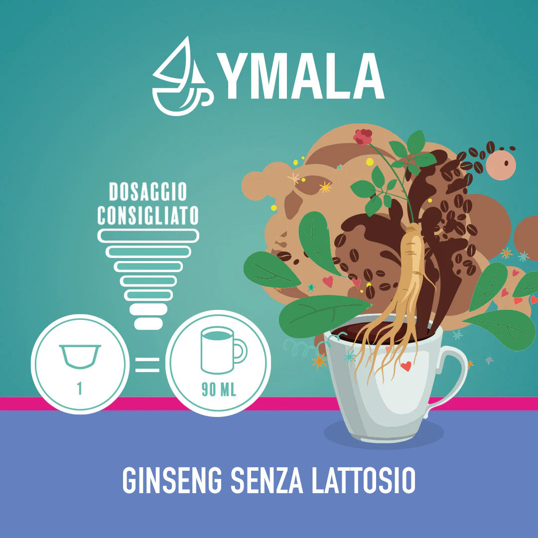 DOLCEGUSTO SENZA LATTOSIO - Ymala - Cappuccino, Ginseng e Frutti di Bosco | Box da 16 Capsule