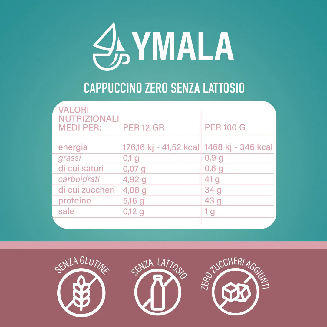 DOLCEGUSTO SENZA LATTOSIO - Ymala - Cappuccino, Ginseng e Frutti di Bosco | Box da 16 Capsule