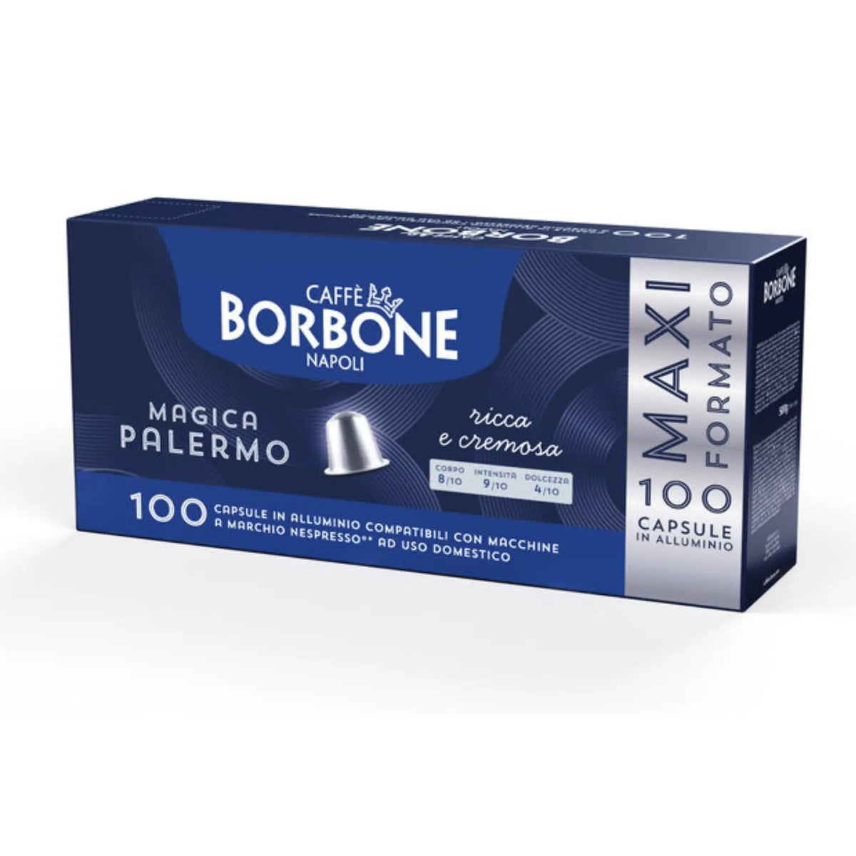 100 Capsule in Alluminio NESPRESSO – 3 Miscele Caffè Borbone | Mia Napoli, Ciao Venezia e Magica Palermo
