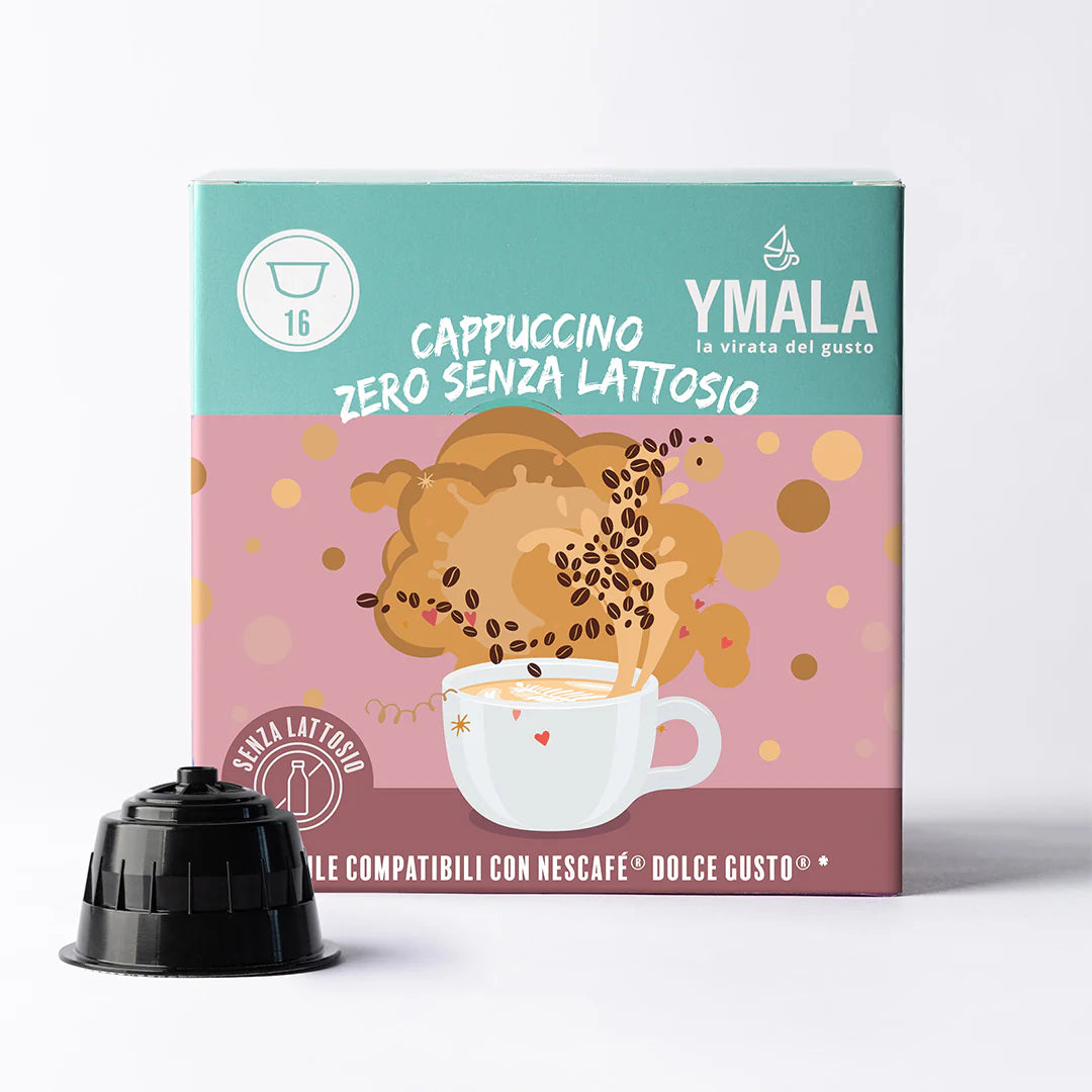 DOLCEGUSTO SENZA LATTOSIO - Ymala - Cappuccino, Ginseng e Frutti di Bosco | Box da 16 Capsule