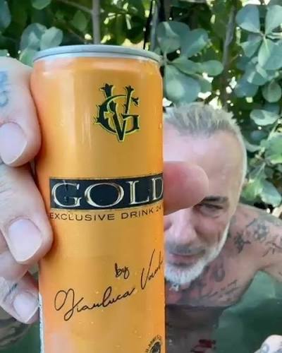 4 LATTINE - Gold Exclusive Drink 24K - Bevanda Analcolica - Energy Drink Senza Glutine da 250ml