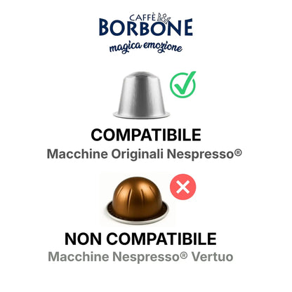100 Capsule in Alluminio NESPRESSO – 3 Miscele Caffè Borbone | Mia Napoli, Ciao Venezia e Magica Palermo