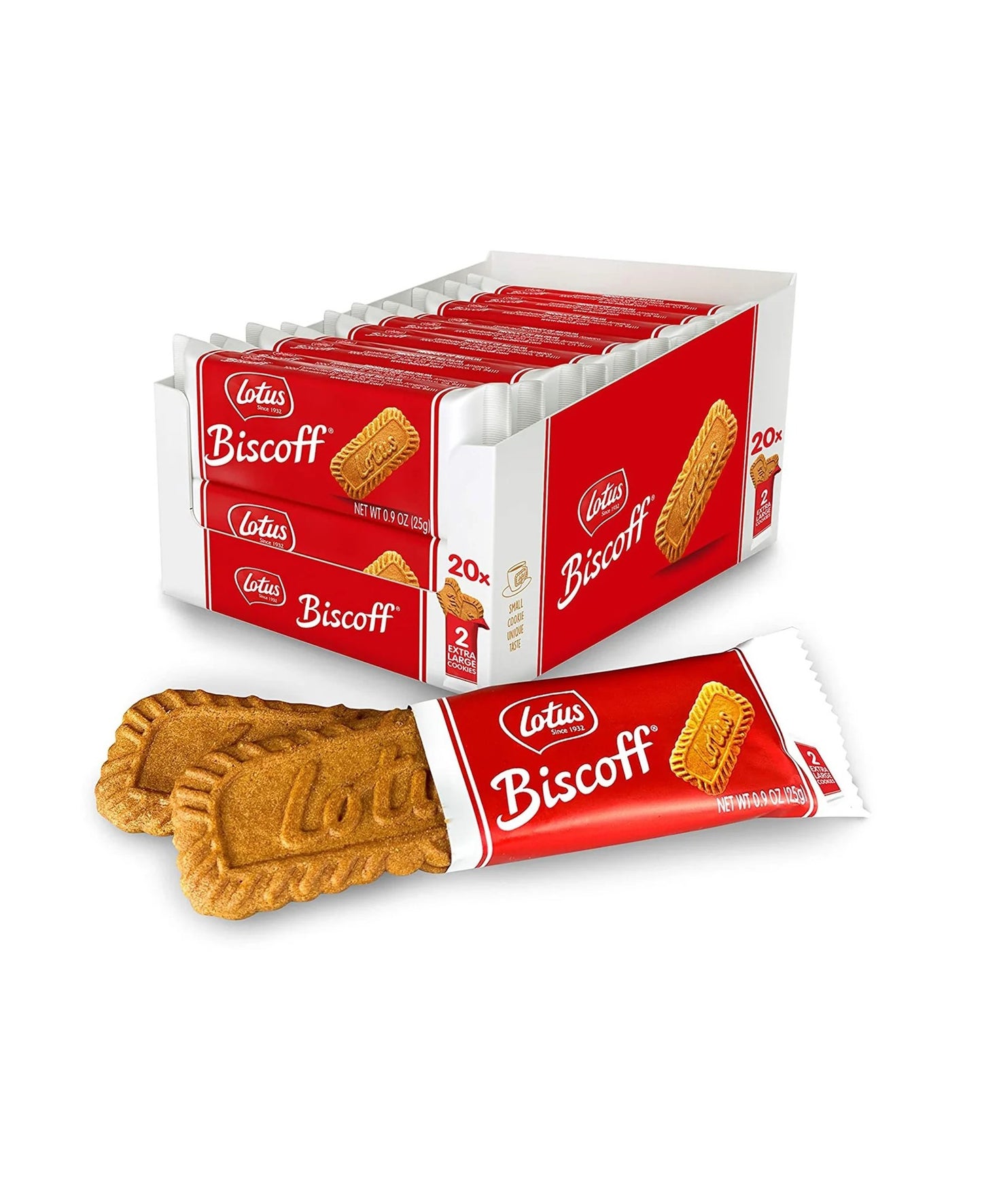 Biscotti LOTUS Biscoff Original – Snack Monoporzione con 2 Biscotti Croccanti al Caramello