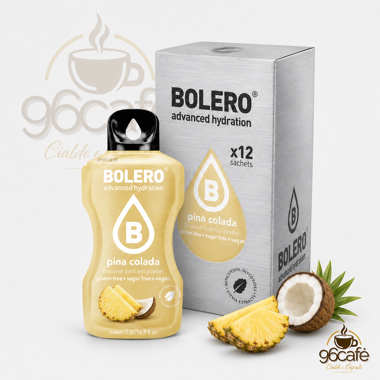 Bolero Drink 12 Bustine da 9g – Insaporitore per Acqua Senza Zucchero, Senza Glutine e Vegano| Gusti assortiti