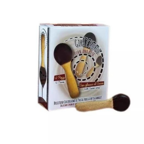 Cucchiaini pasta frolla con punta di cioccolato | 12 Pezzi