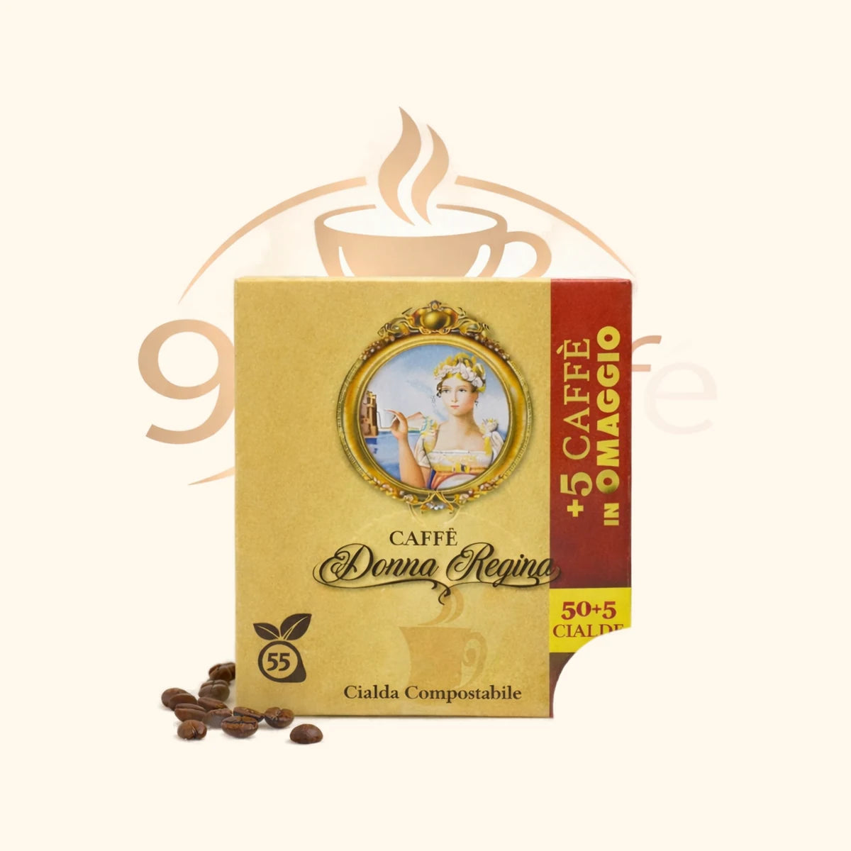 Donna Regina 50 Cialde + 5 OMAGGIO - Produzione Caffè Borbone - Miscela Forte e Cremosa