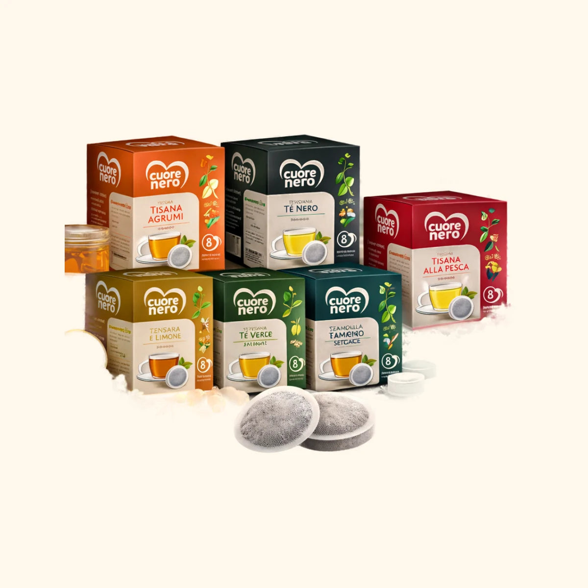 Tisane e Infusi in CIALDE - Vari Gusti – Confezioni da 8 Cialde – Selezione Aromi Fruttati e Rilassanti