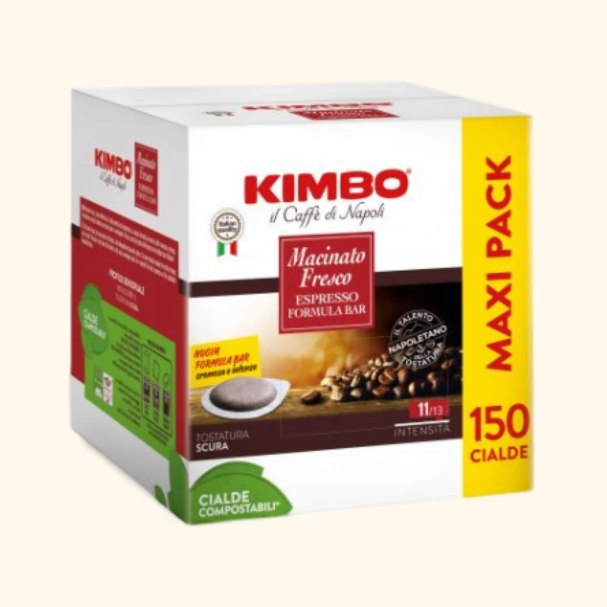 Kimbo 150\450 Cialde - Macinato Fresco - Forte, Intenso e Deciso - MAXI PACK